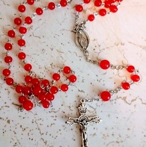 👄Red Gothic/Vintage Rosary 👄